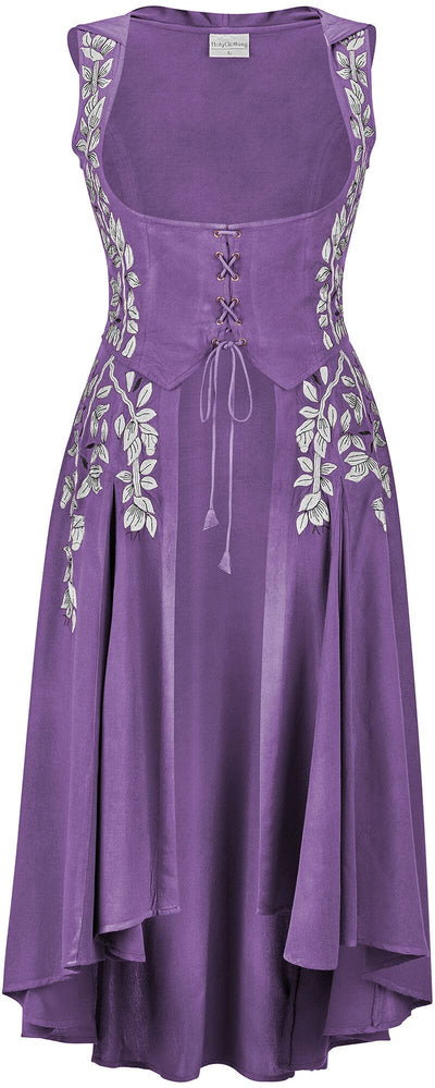 Tauriel Maxi Overdress Limited Edition Purple Thistle Silver Embroidery