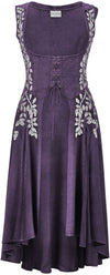 Tauriel Maxi Overdress Limited Edition Midnight Lavender Silver Embroidery