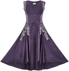 Tauriel Maxi Overdress Limited Edition Midnight Lavender Silver Embroidery