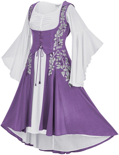 Tauriel Maxi Set Limited Edition Purple Thistle Silver Embroidery