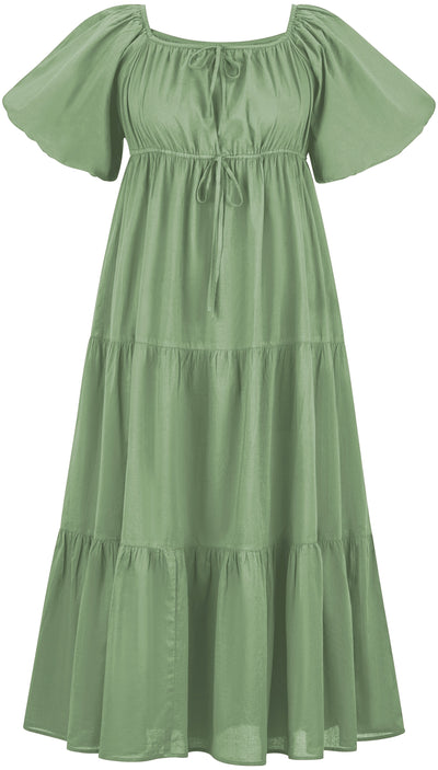 Belle Maxi Chemise Limited Edition Spring Basil