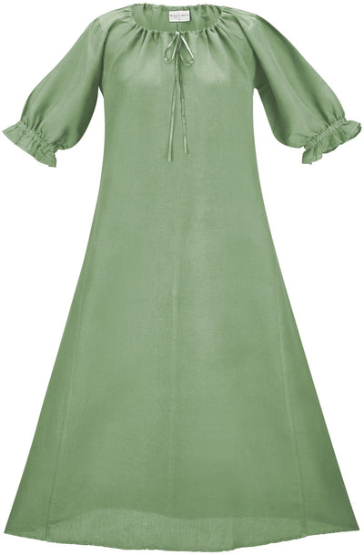 Brigid Maxi Chemise Linen Limited Edition Spring Basil